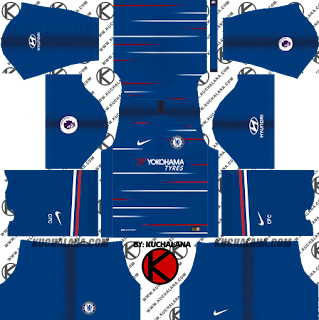 Chelsea FC 2018/19 Kit - Dream League Soccer Kits - Kuchalana
