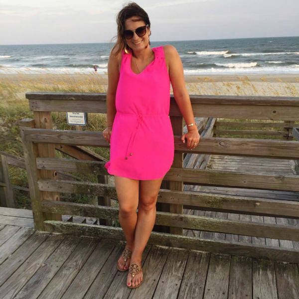 pink dress, vacation style