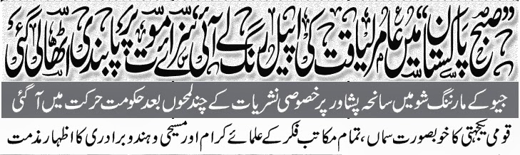 Roznaamah Jang Karachi News Article allama kokab noorani okarvi
