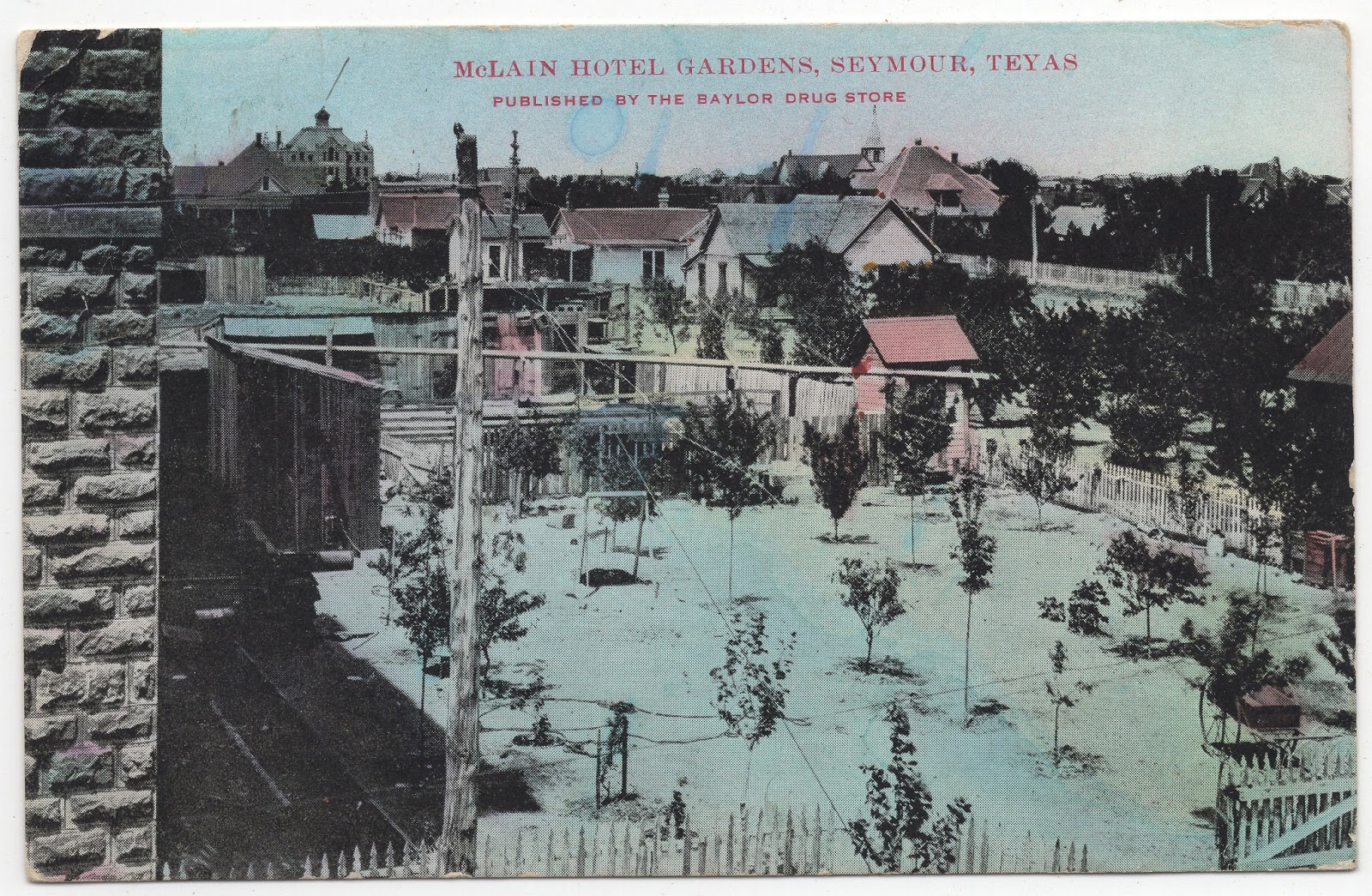 Moments in Time, A Genealogy Blog Friday's Photo McLain Hotel Gardens