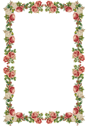 frame rose digital border freebie