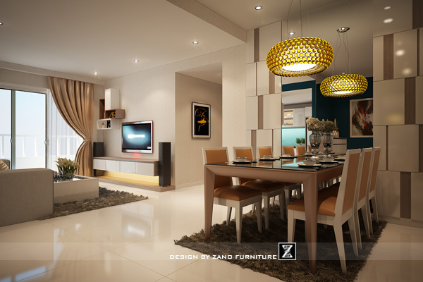 Thiết kế nội thất phòng khách căn hộ 120m2 khu Central Sunrise City 6