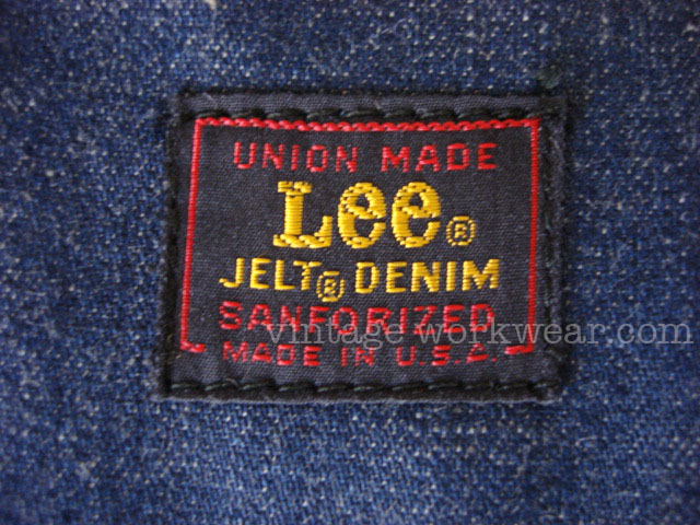 vintage workwear: Deadstock 1960s Lee 191-Z JELT DENIM UNION MADE ...