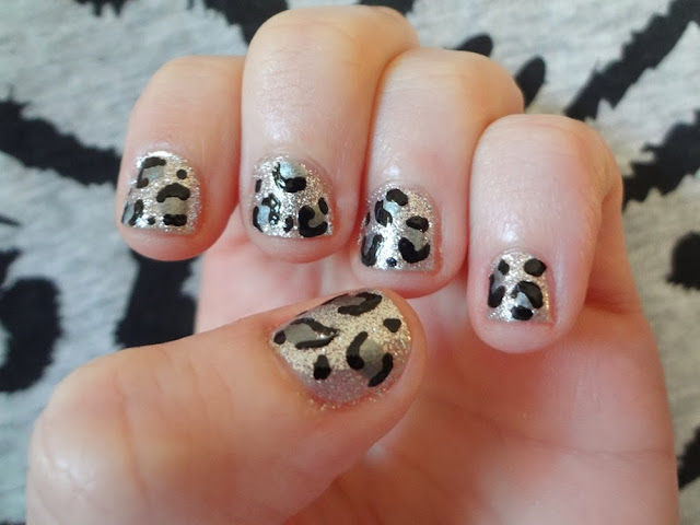 Silver Leopard Print Nails, aka Bailey