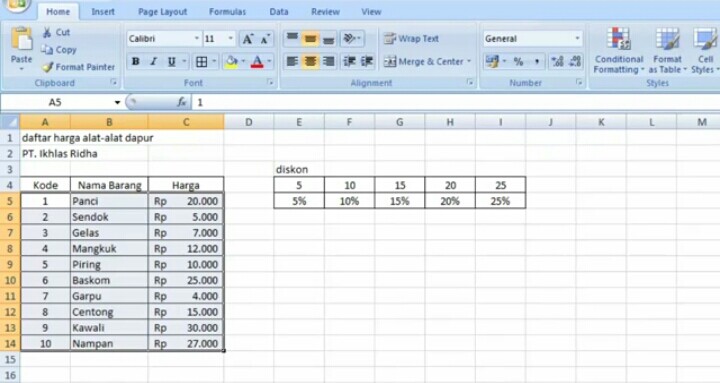 Ali Sae Cara Menggunakan Rumus Vlookup Dan Hlookup Pada Ms Excel