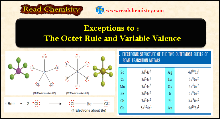 Exceptions to the Octet Rule and Variable Valence