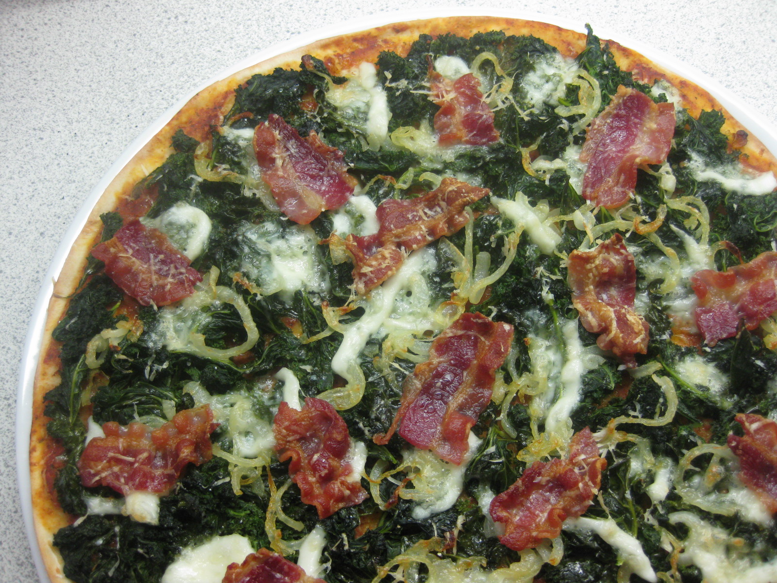 Klidmoster.dk: Pizza med grønkål bacon...