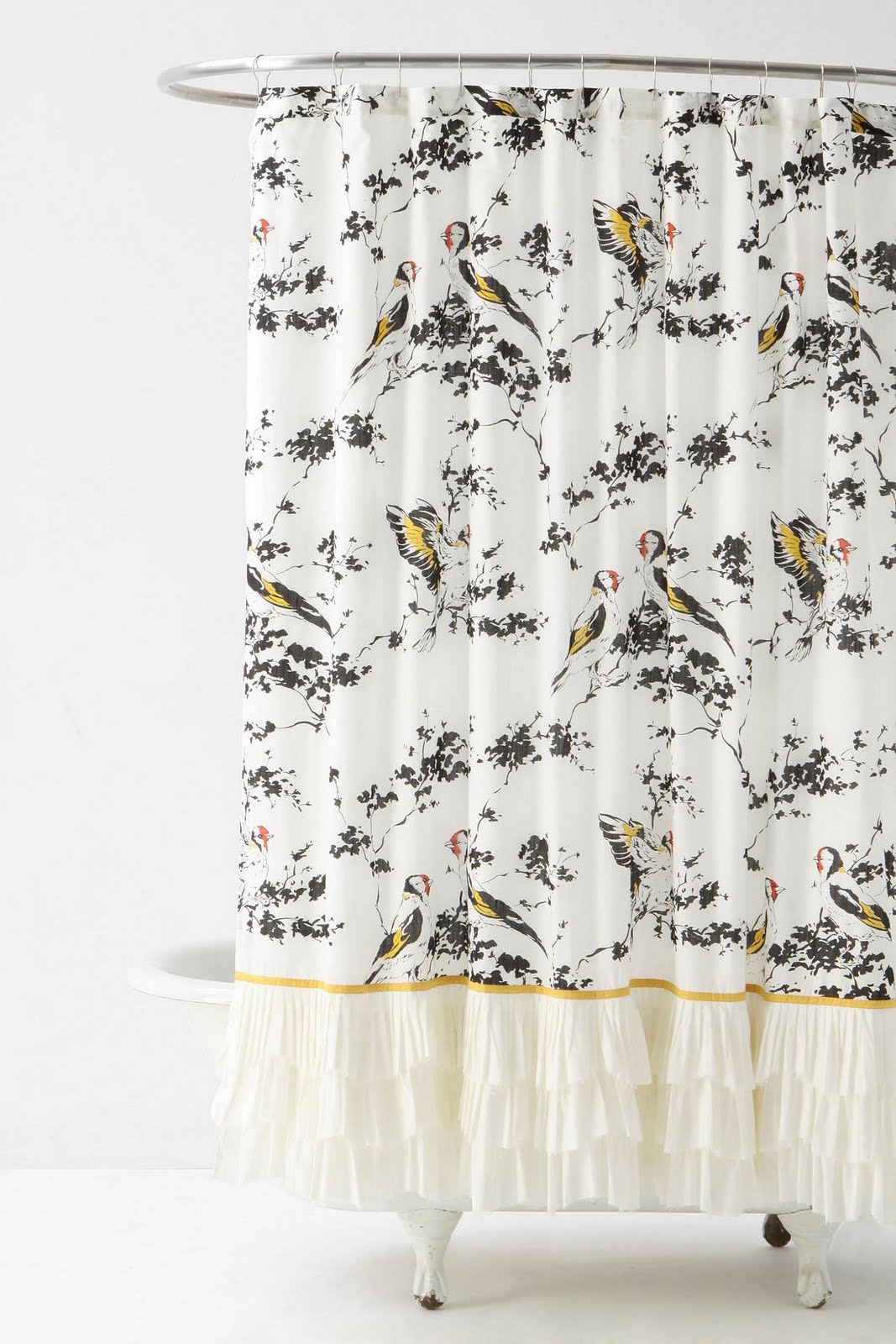 Turning Tables {Designing*the*Everyday} {Shower Curtain Refresh}