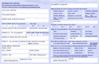 Nuevos requisitos para entrar a Aruba. Requisitos para la entrada de venezolanos a Aruba. Formulario de solicitud tarjeta Ed-card Aruba.