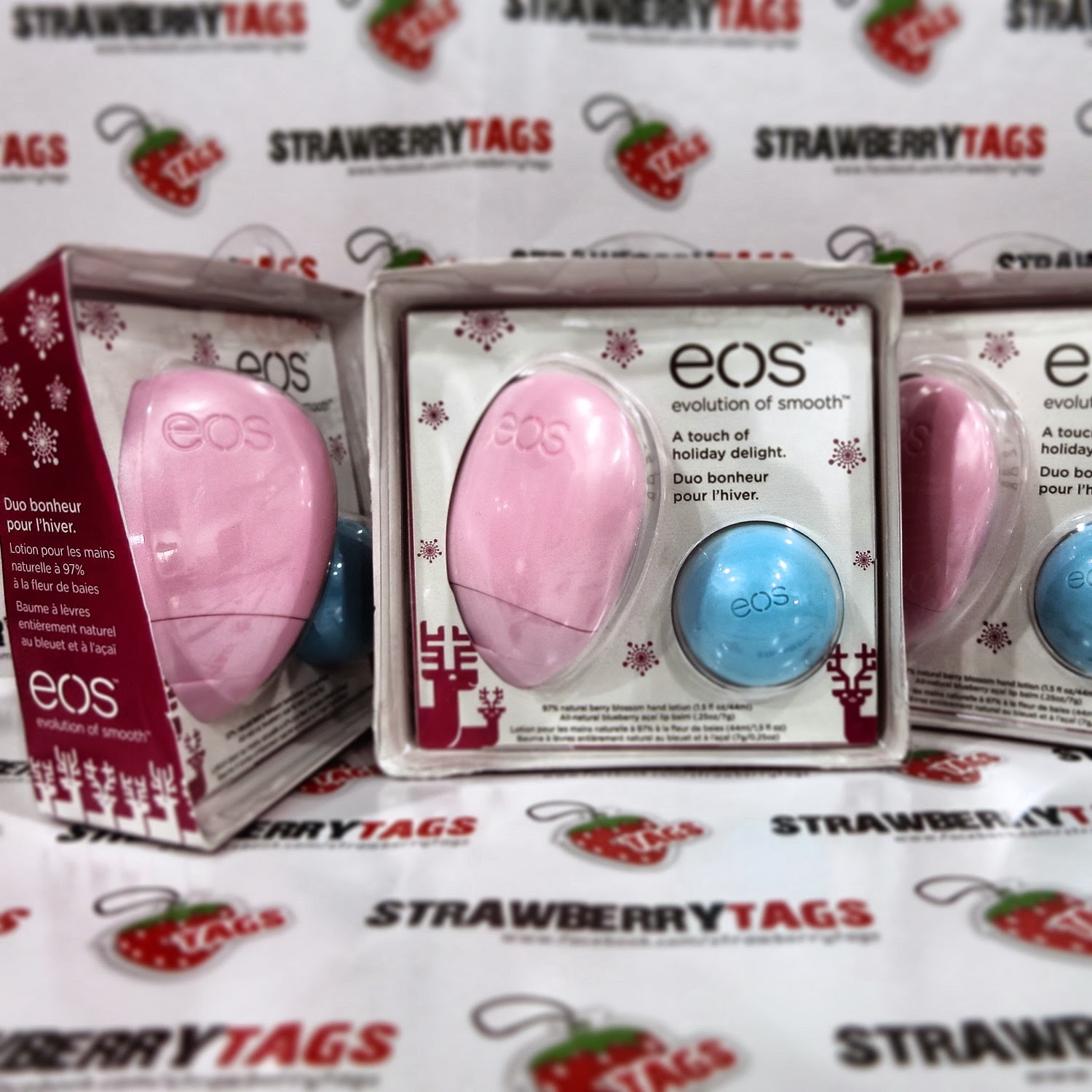 StrawBerry TaGs EOS Limited Edition Holiday 2013 Smooth Sphere Lip