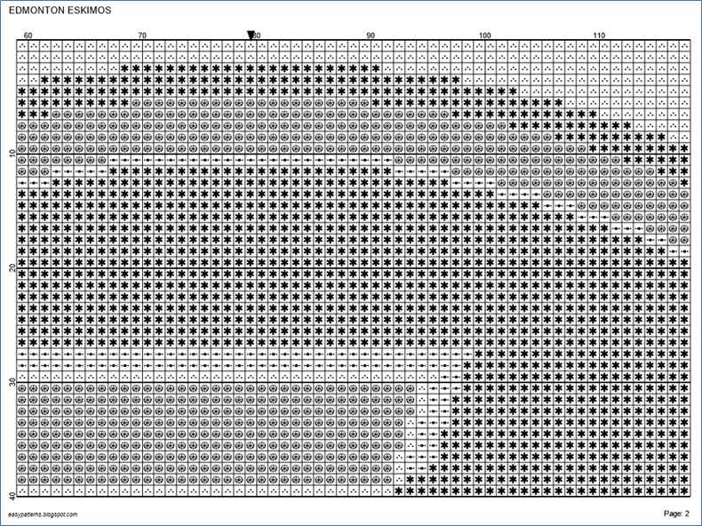 EASY PATTERNS Edmonton Elks crossstitch pattern