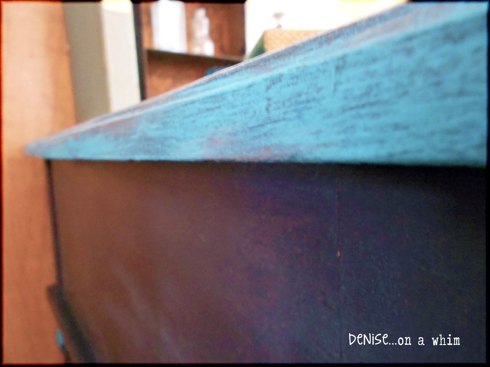 Beckley Coal Chalk Paint on an end table via http://deniseonawhim.blogspot.com 