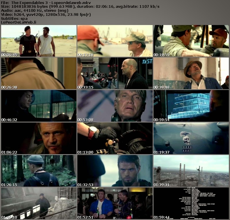 The Expendables 3 (2014) 720p Audio Ingles AC3 – Subtitulada