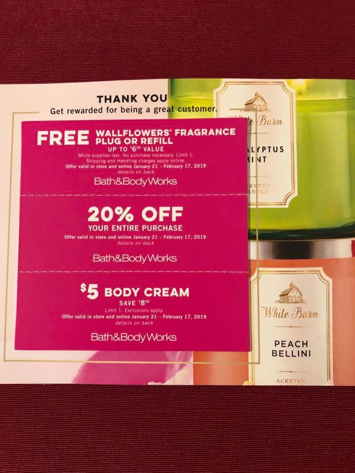 Life Inside the Page Bath & Body Works January 2019 Mailer Coupons