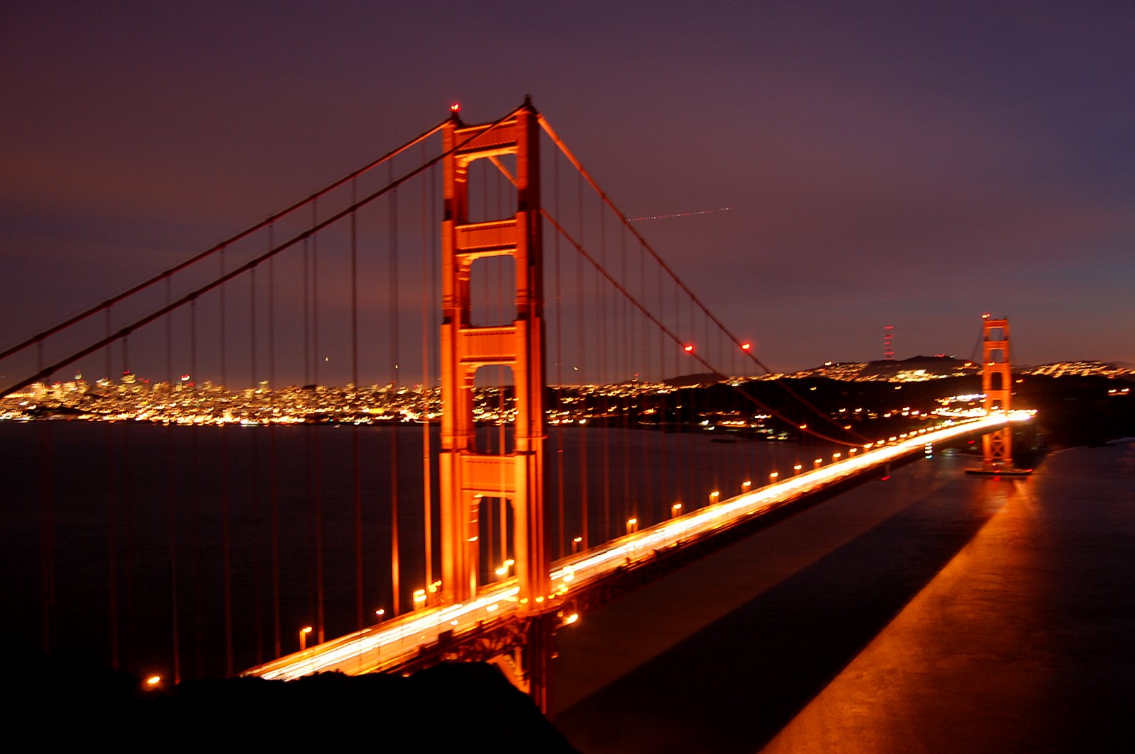 Мост сан франциско ночью Мост сан франциско ночью
