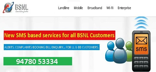 SMS based complaint booking for landline and broadband services