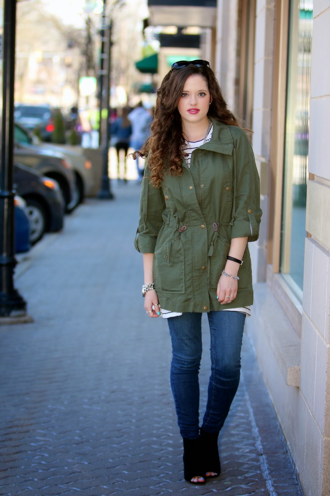Kathleen's Fashion Fix: The Key To Spring :: anorak + dress + jeans