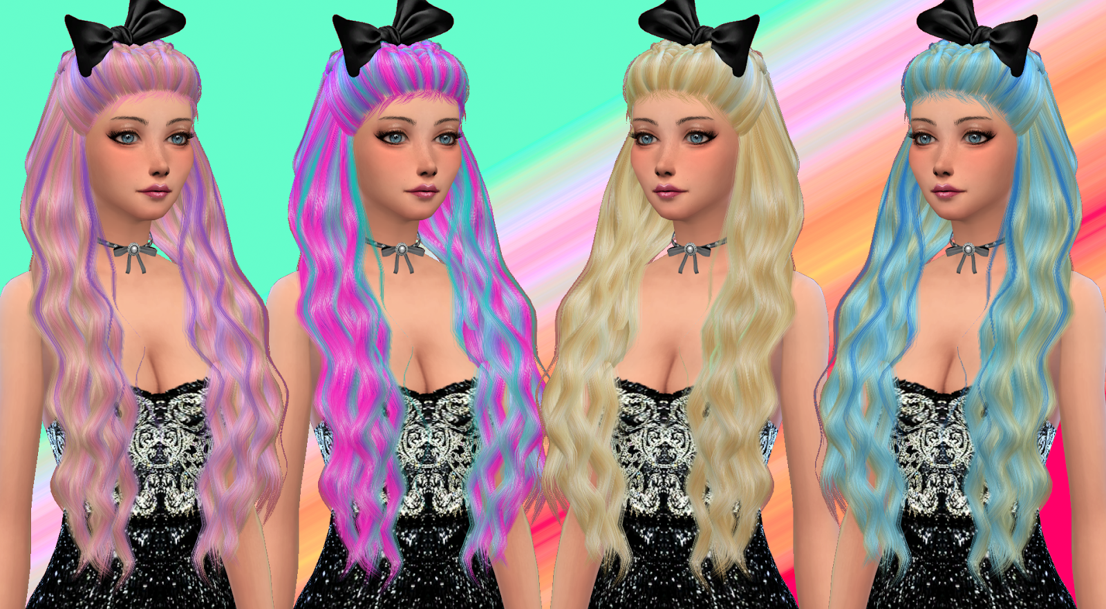 Sims 2 Blue Hair Recolors - wide 5