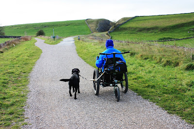 Photo of Liggy and I starting our walk