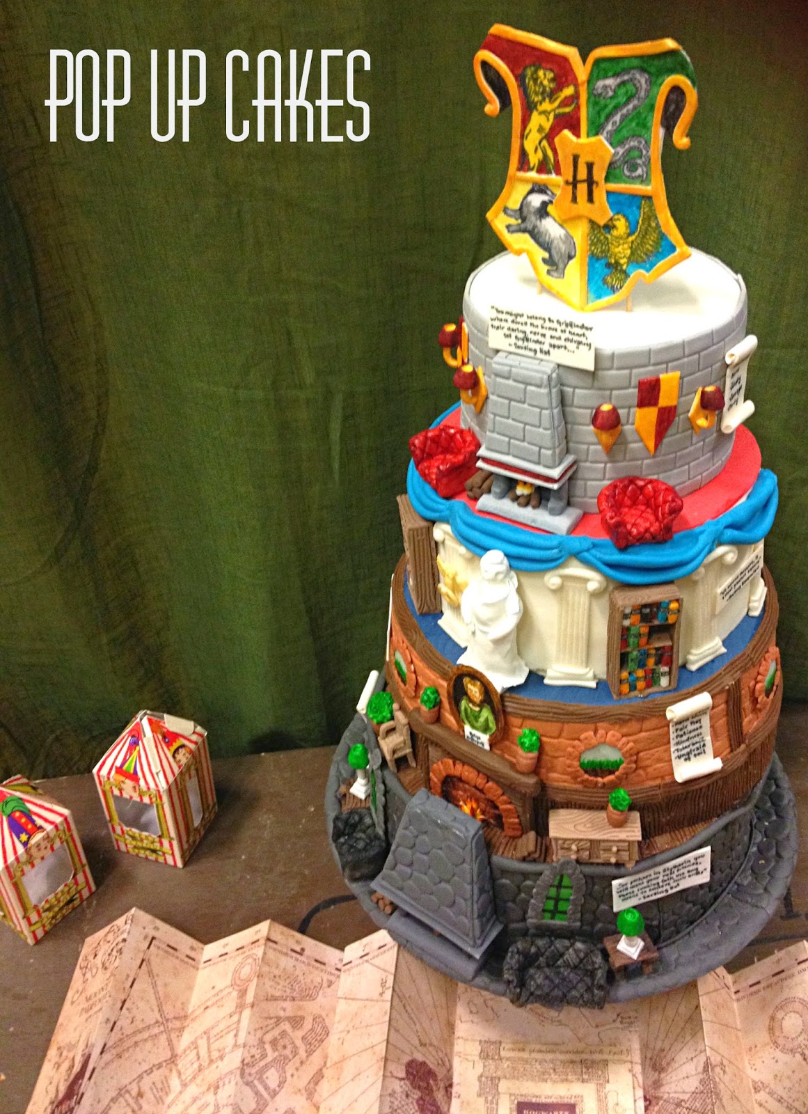 Pop up Cakes Hogwarts Houses Harry Potter Cake Pop up Cakes Hogwarts Houses Harry Potter Cake