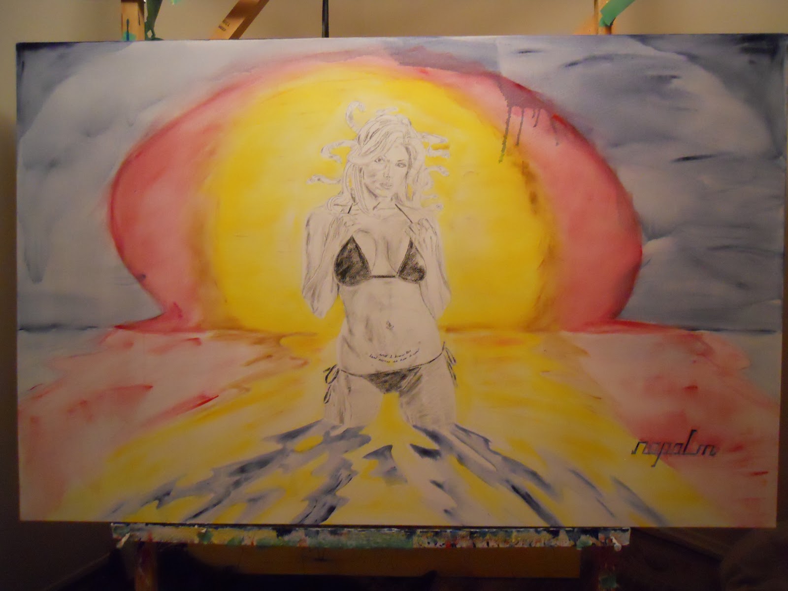 En Sabah Nur = The Seven Lights of Orion Lylith lavey off my rip of her Ms Dulce medusa painting