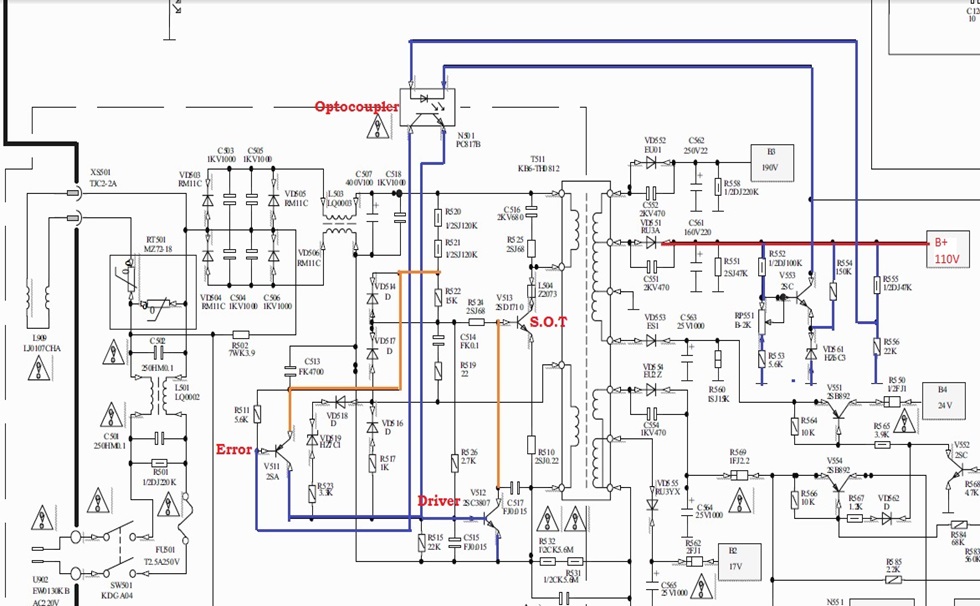 Television Power Supply Circuit Diagram / Universal Switching Power