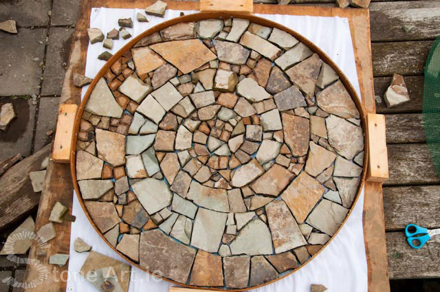 Stone Art Blog Making A Mosaic, How To Install Stone Mosaic Tile