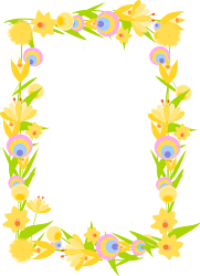 frame digital floral flower transparent background printable clipart diy blumenrahmen borders frames yellow freebie stationery scrapbook paper