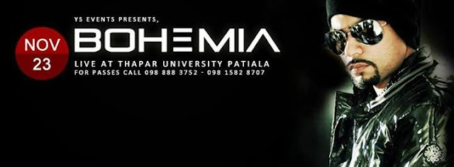 BOHEMIA the punjabi rapper - Live at Thapar University Patiala - Nov 23