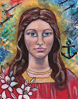 saint art, St. Philomena art, catholic art, religious painting
