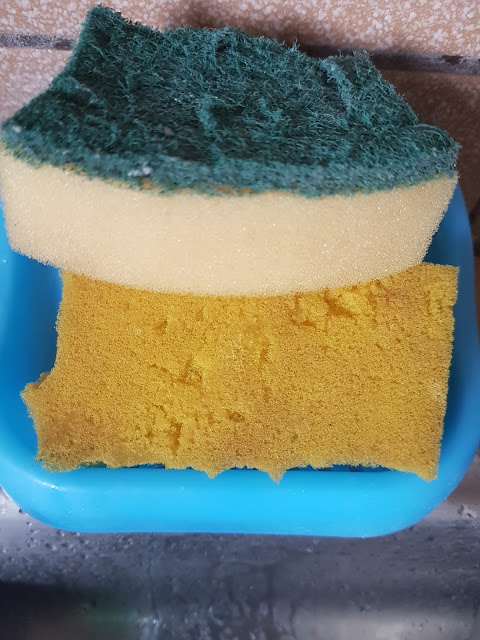 Two kitchen sponges