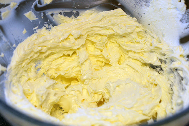 A bowl of whipped butter.