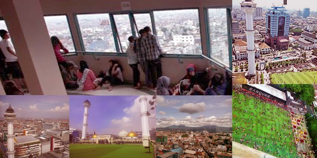 Memotret Wajah Kota Kembang dari Puncak Menara Masjid Raya Bandung