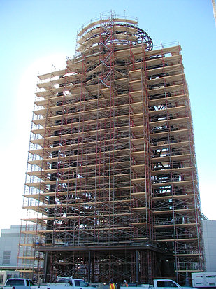 building a scaffold tower building a scaffold tower