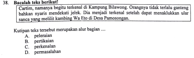 MENENTUKAN BAGIAN ALUR TEKS CERPEN ZUHRI INDONESIA