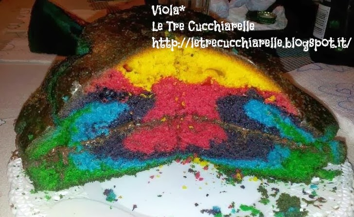 rainbow cake alla nutella!!