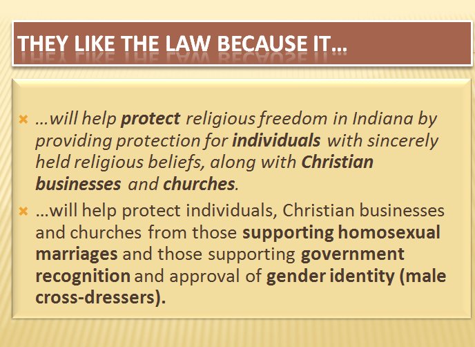 Retiring Guy's Digest For Advance America, Indiana's Religious Freedom