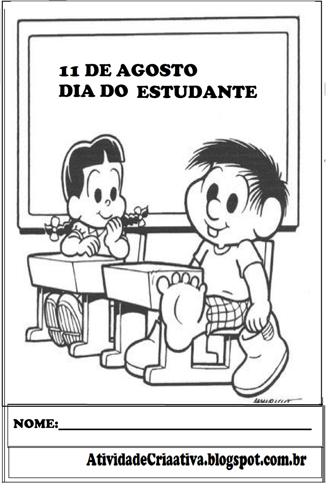 Atividade Criativa: DESENHOS PARA COLORIR DATAS COMEMORATIVAS (AGOSTO)