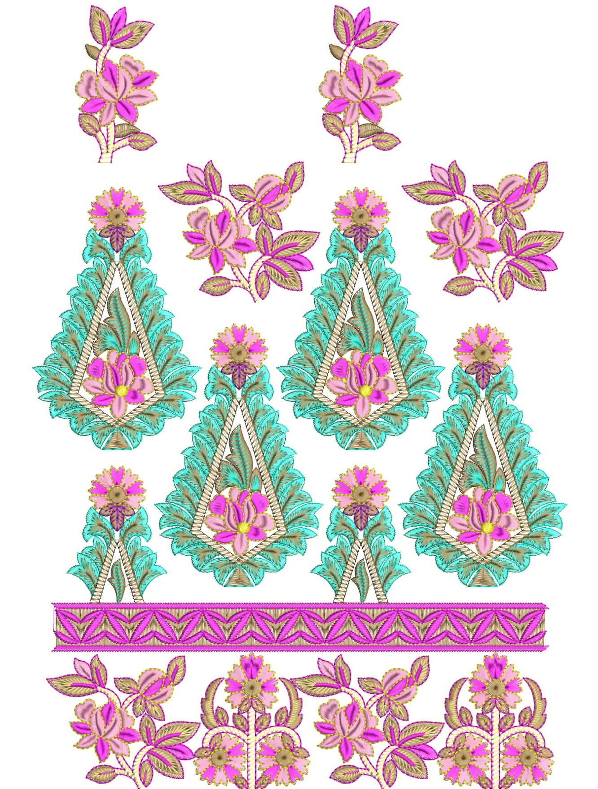 Punjabi Suits Neck Design 2014 Party Wear New Fasion Designs 3d Images