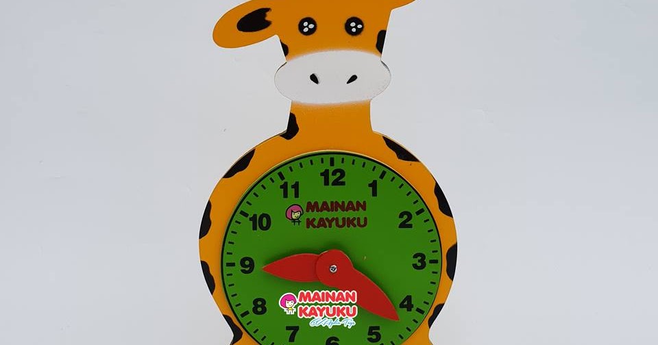 Jam Jerapah Mainan Kayu Anak - SEBUTIK EDUTOYS
