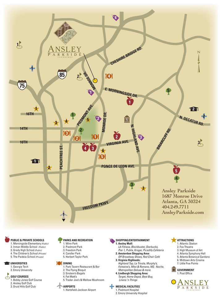 Ansley Parkside Townhomes The Area