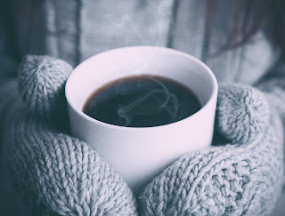 winter and a hot cup of coffee