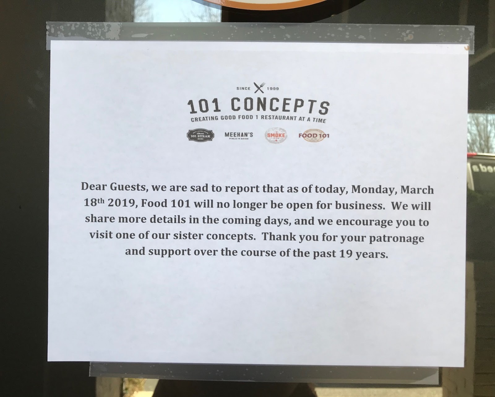 Tomorrow's News Today Atlanta [CLOSURE ALERT] Food 101 Shutters in