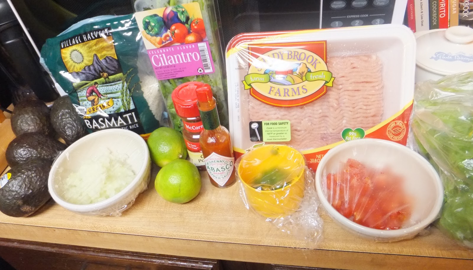 Cooked & Booked: Ground Turkey Burrito with Guacamole and Cilantro Lime