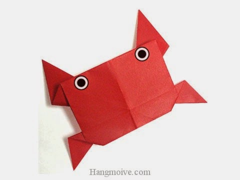Cách gấp, xếp con cua bằng giấy origami - Video hướng dẫn xếp hình sinh vật dưới nước - How to fold a Crab