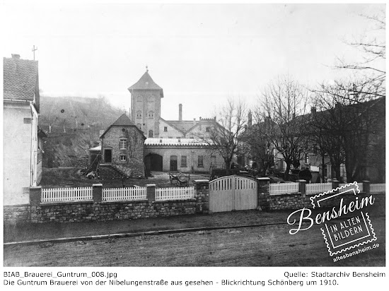 Brauerei Guntrum, Stadtarchiv Bensheim, Retusche: Stoll-Berberich 2016