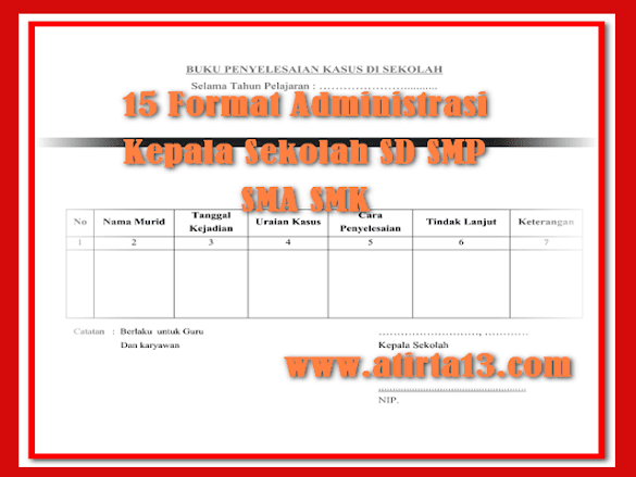 Contoh 15 Format Manajemen Kepala Sekolah Sd Smp Sma Smk Format
Words.Doc