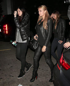 Paris Hilton Tight Black in Jay-Z Concert and Afterparty in Hollywood