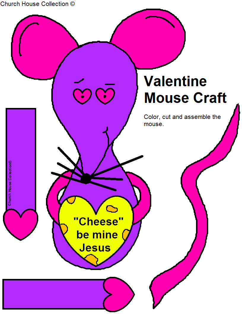 Church House Collection Blog: "Cheese" Be Mine Jesus - Mouse Valentine