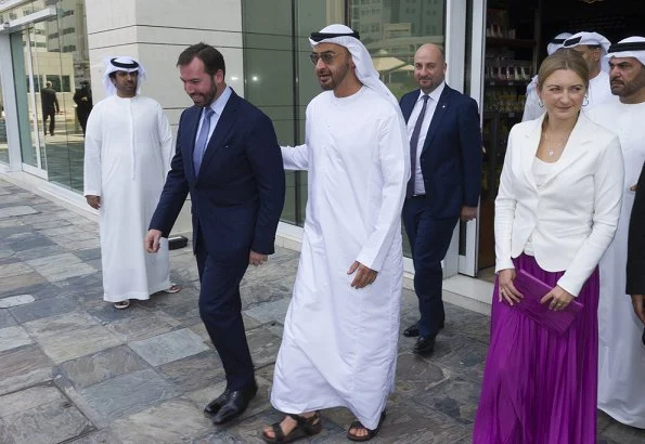 Hereditary Grand Duke Guillaume and Hereditary Grand Duchess Stephanie visit United Arab Emirates Abu Dhabi